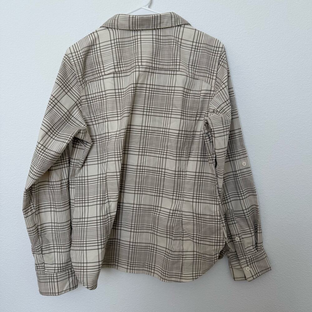 Columbia Women's Silver Ridge Long Sleeve Plaid Flannel Truffle Large - Picture 5 of 8